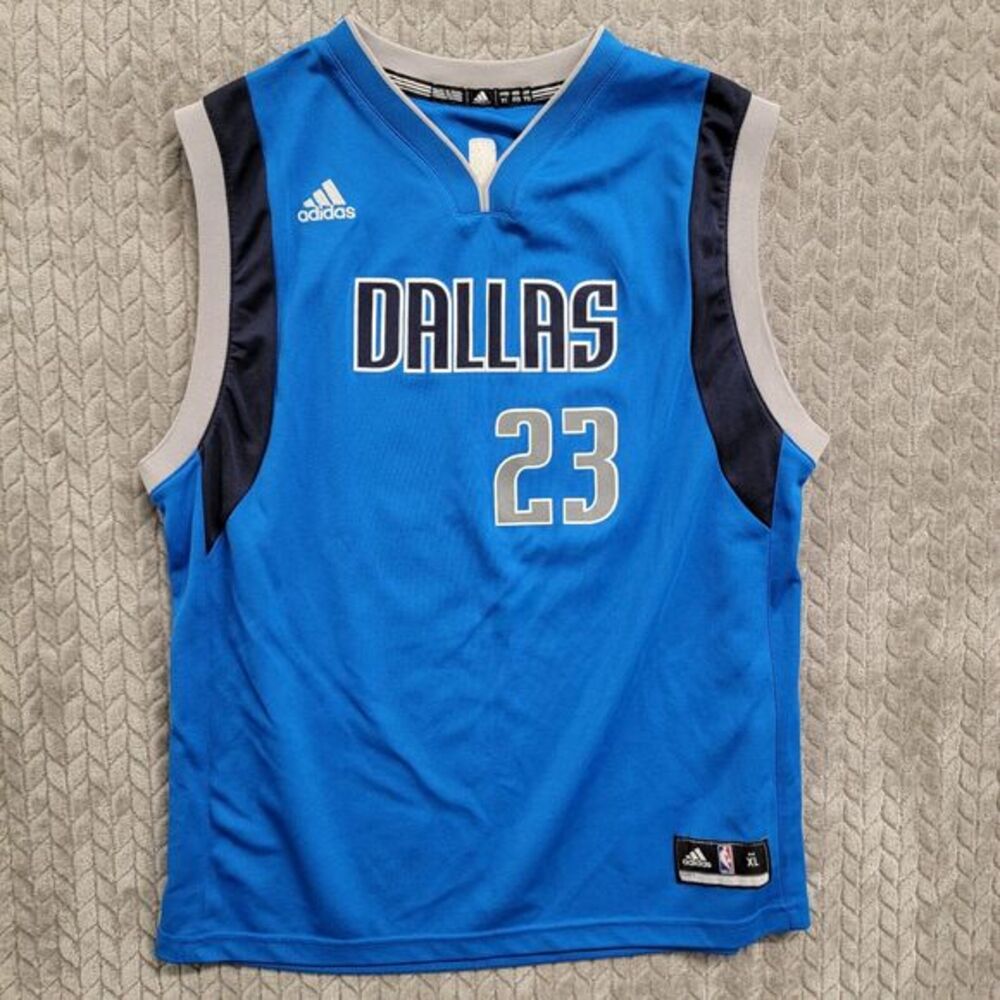 Adidas Dallas Mavericks #23 Mathews Jersey Size Youth XL / Men's Small Blue NBA